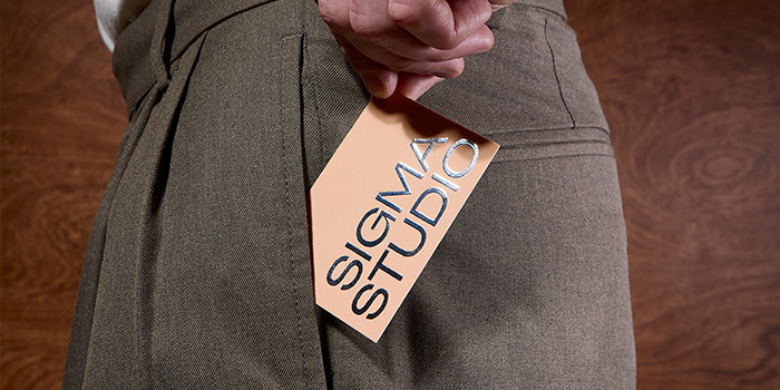 Business Card with a Gold Foil finish.