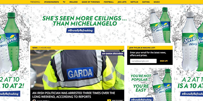Sprite's "Brutally Refreshing" ad campaign