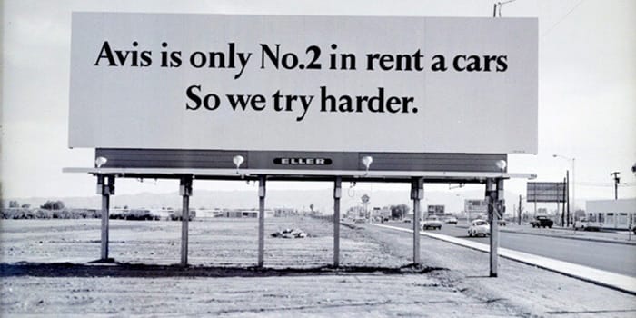 Avis car rental advert from the 1960s