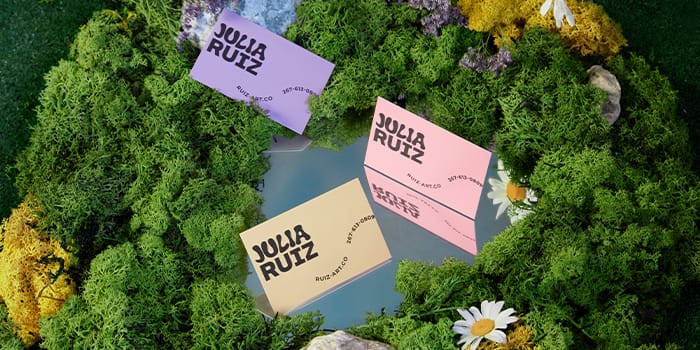 The best colors for business cards in the creative industry.