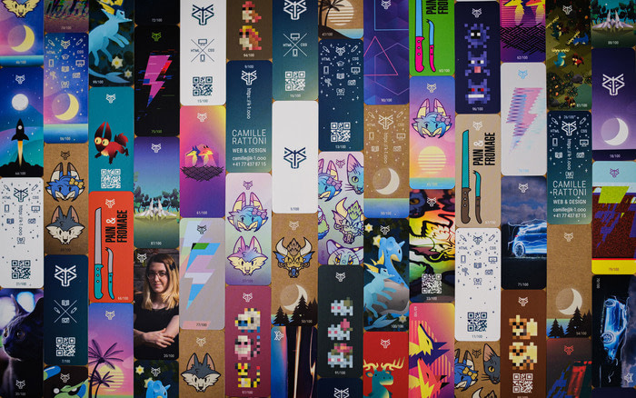 Minicards by Koyali showing a different piece of art on every card