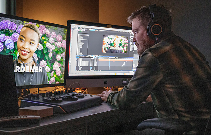 Nail employee working