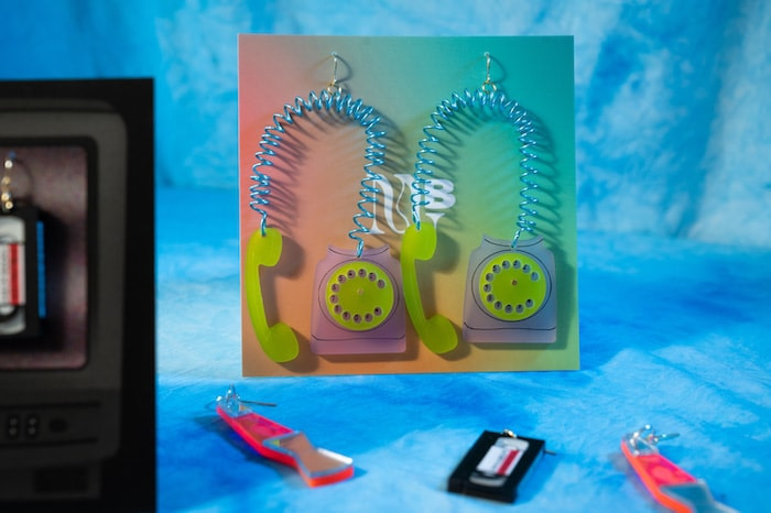 Phone acrylic earrings by Mackbecks