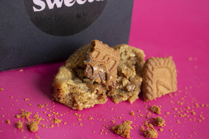 Dluxe Sweets half eaten biscoff cookie