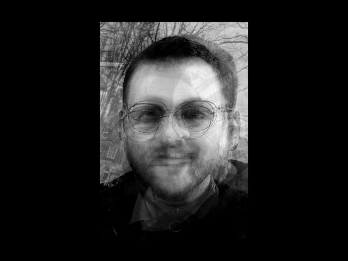 Black and white portrait of Christopher Goggs from Chris Printed This