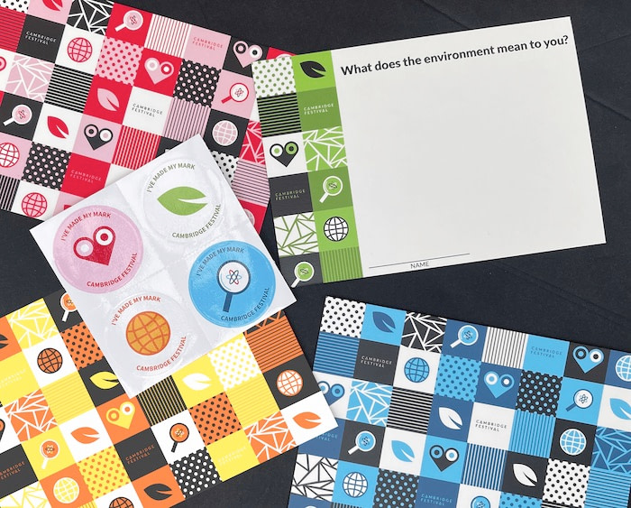 Cambridge Festival postcards by designer Elizabeth Inkim