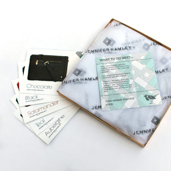 Jennifer Hamley prints labels and postcards through MOO