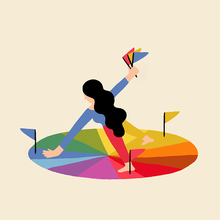 Color wheel as people Melanie Johnsson