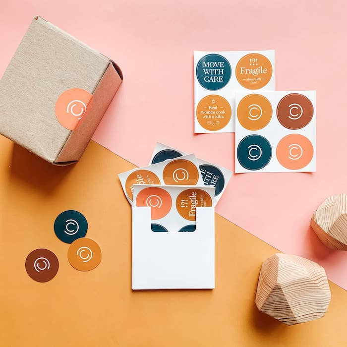 Colorful Round Stickers by Carved Colors