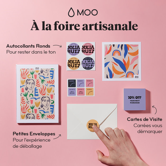 Infographic showing craft fair print materials