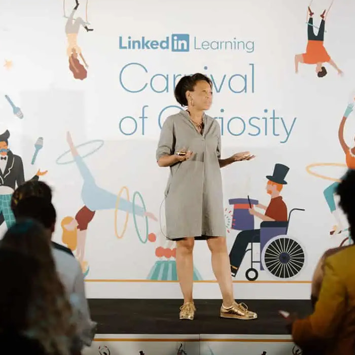 Linkedin hosts events that are great  company culture examples.