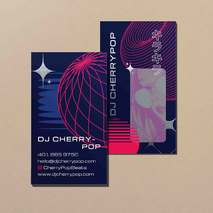 Cyberpunk: bold, bright, and futuristic Best Business Card.