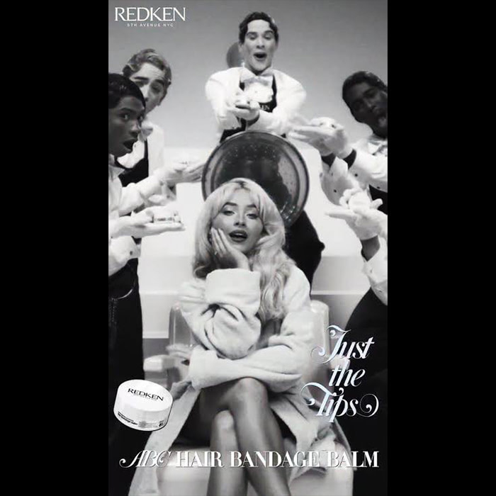 Redken's "Just The Tips" ad campaign featuring Sabrina Carpenter.