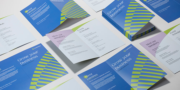 Satin Gloss Bi-fold Brochures.