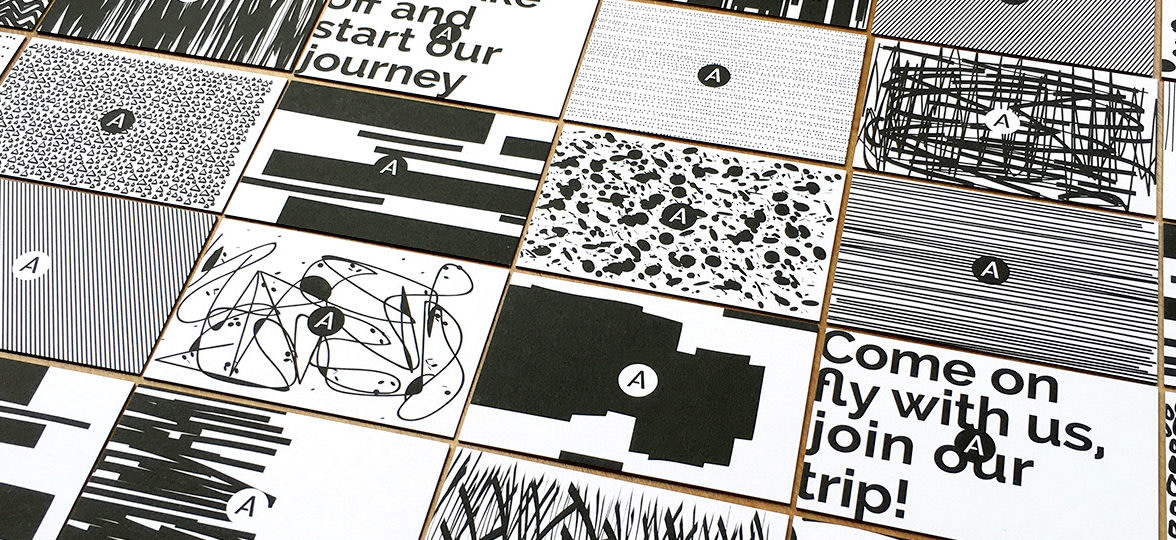 Black and white business cards