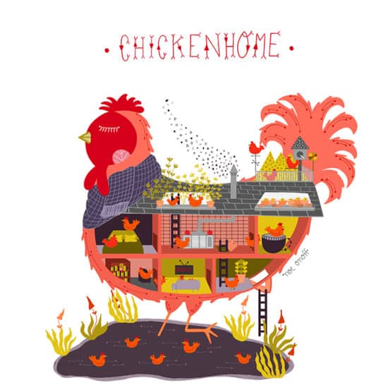 Noe Onoff chicken home illustration