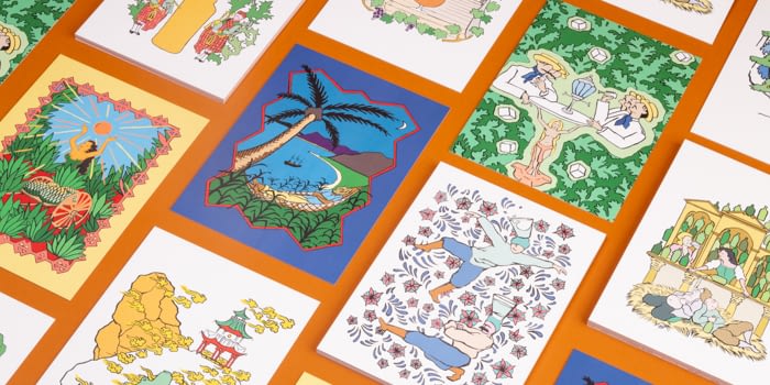 Tom Maryniak postcards with various designs