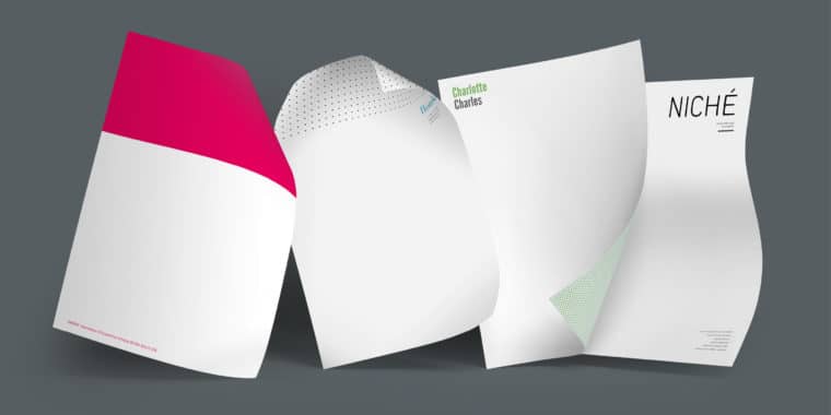 3 sheets of paper with different letterheads