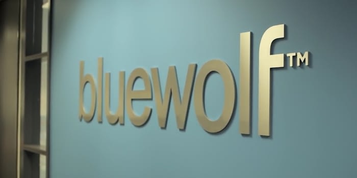 Bluewolf logo inside their office
