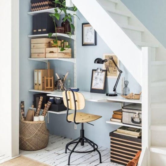 Office under stairs