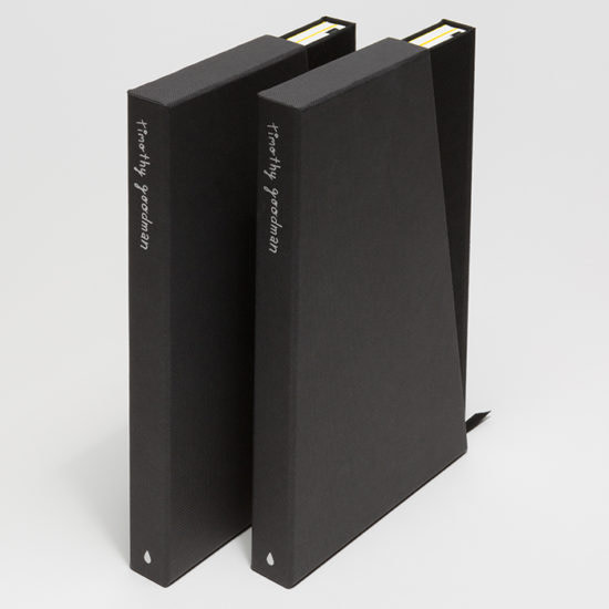 Timothy Goodman notebooks in cases