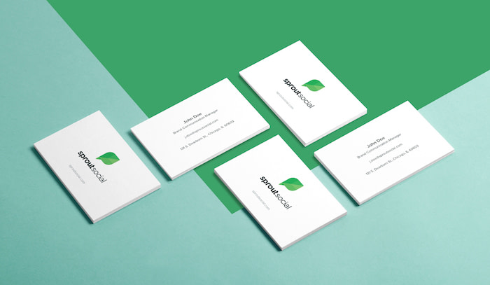 Sprout Social business cards