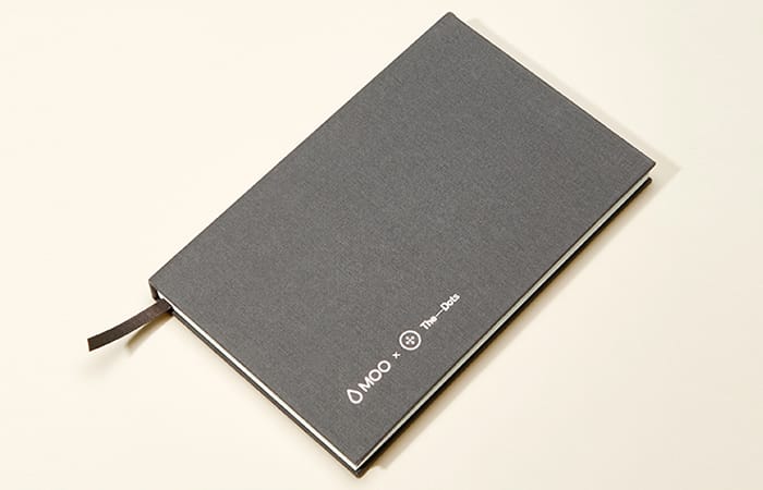 MOO hardcover notebook with the Dots