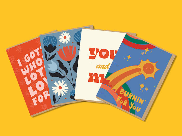 Various cute greeting card designs by Little Something Co