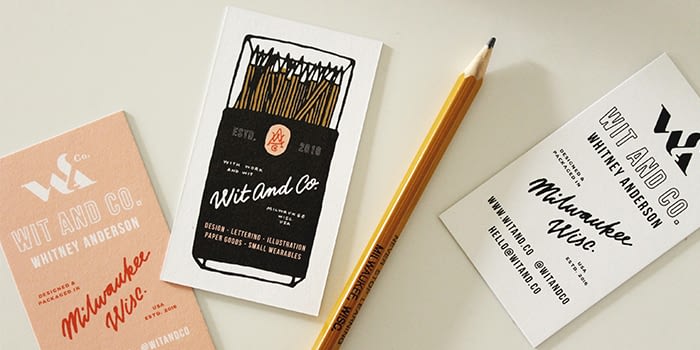 Wit and Co small business cards