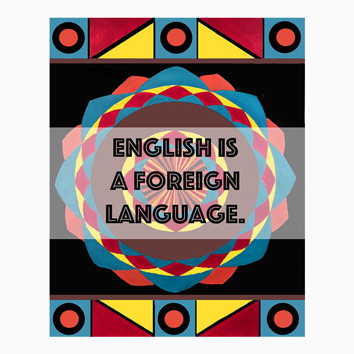English is a foreign language, guerilla poster project in collaboration with Jessica Clark, 2018-2019
