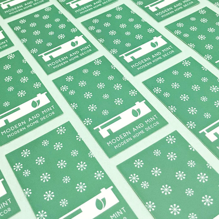 Modern and mint business cards