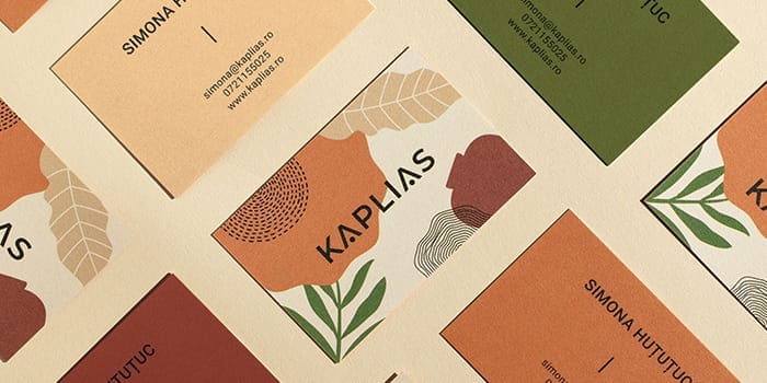 Kaplias cotton business cards by Alexandra Necula