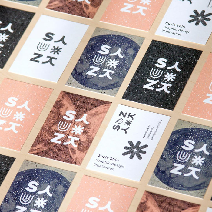 Mosaic of Suzie Shin Business Cards