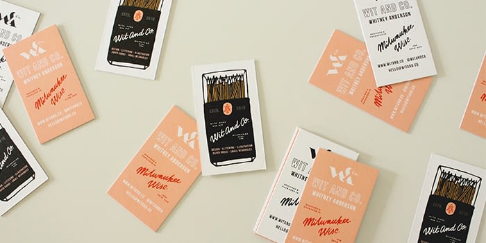 Wit and Co illustrated business cards