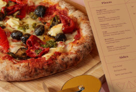 Restaurant menu design and pizza