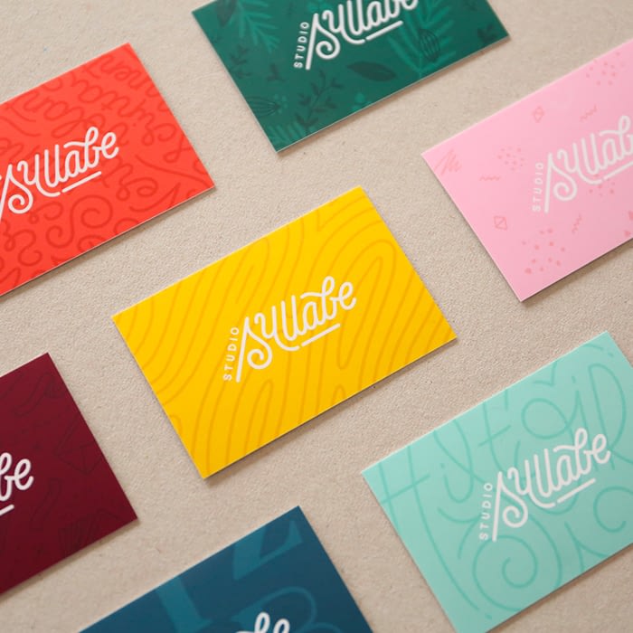 Studio Syllabe colorful business cards