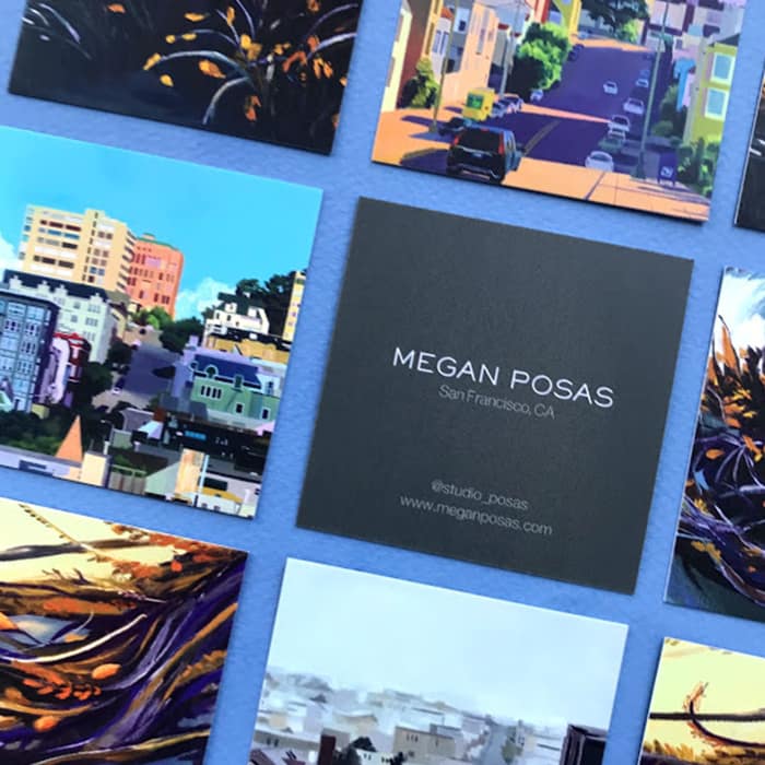 Megan Posas square business cards