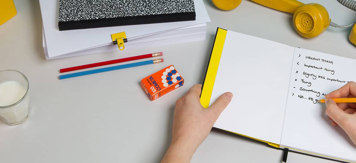 Writing list in notebook