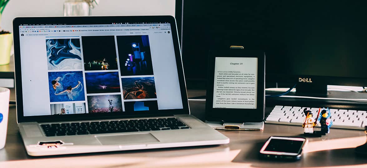 laptop at desk