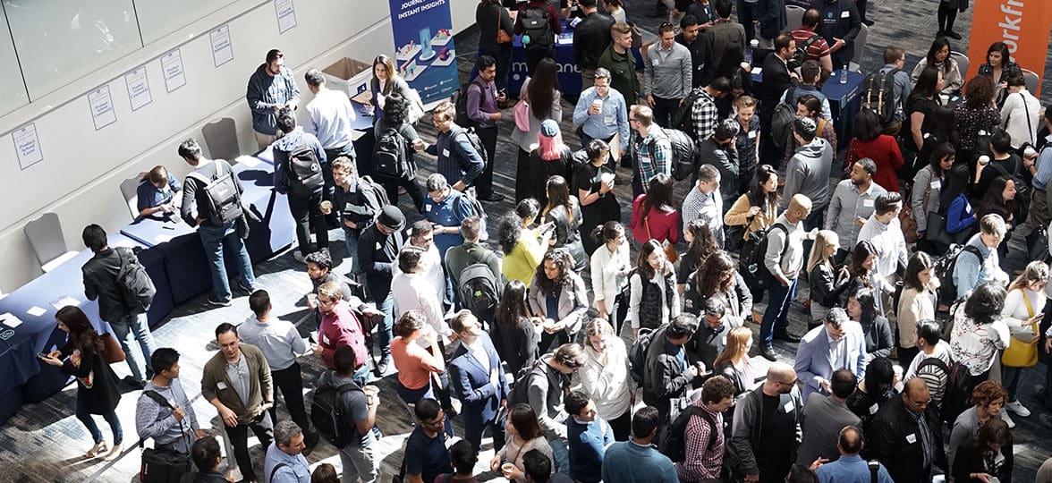 crowd of people at conference