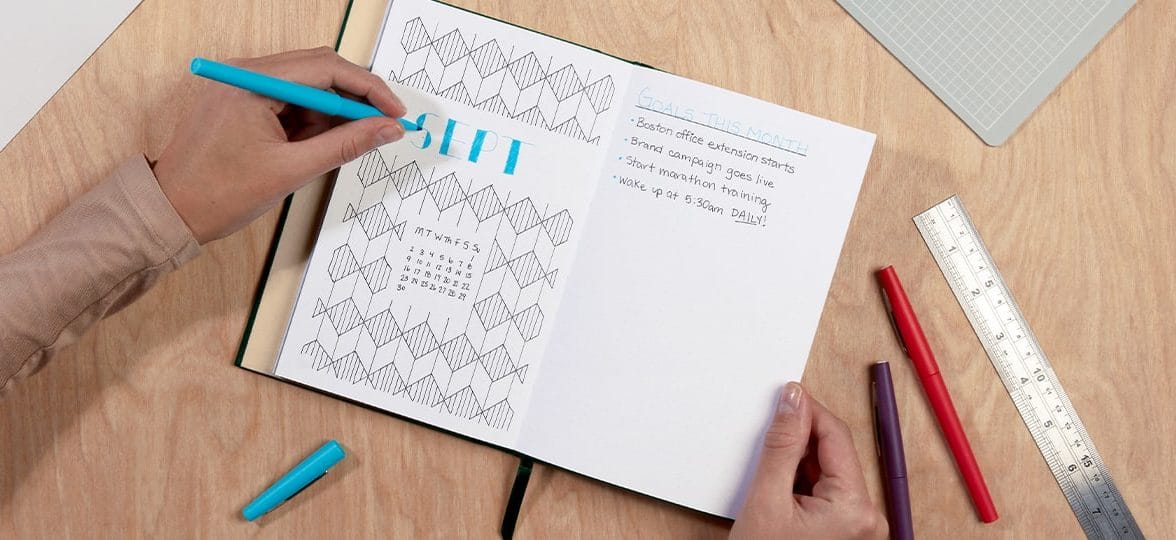 Dotted Journal Kit, Dot Grid Journal Hardcover Planner Notebook