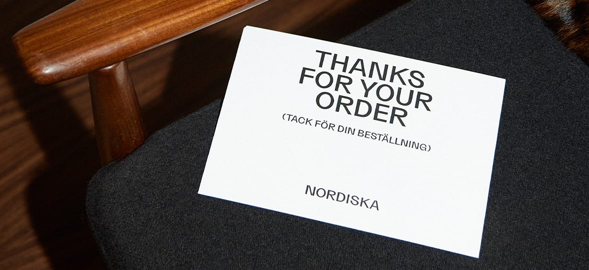 Thank you for your order card.