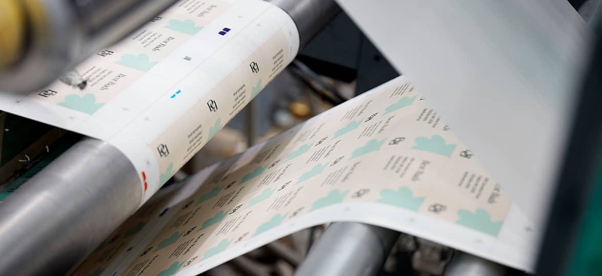 Business Cards being printed.