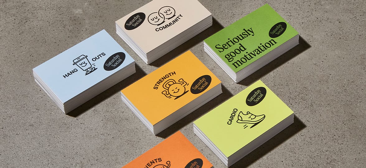 A selection of vibrant Business Card designs printed by MOO
