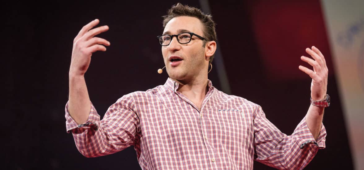 Simon Sinek giving a TED Talk