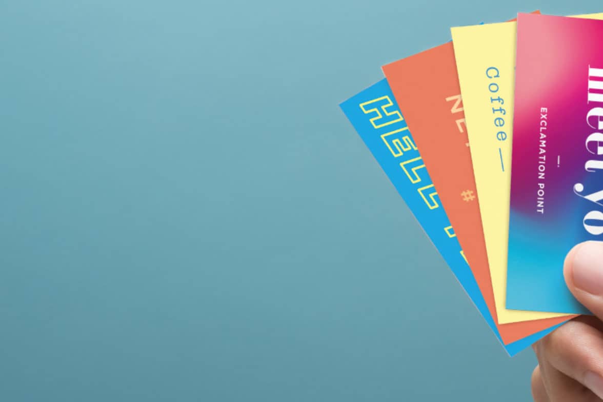 4 colorful Business Cards