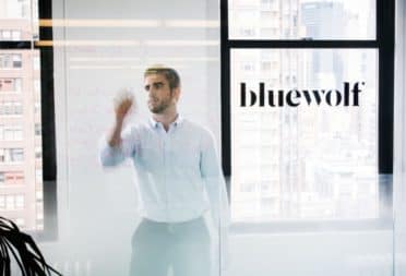 Man working in the Bluewolf office