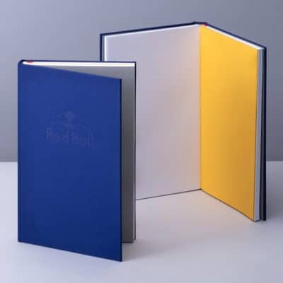 Red Bull branded hard cover notebook by MOO