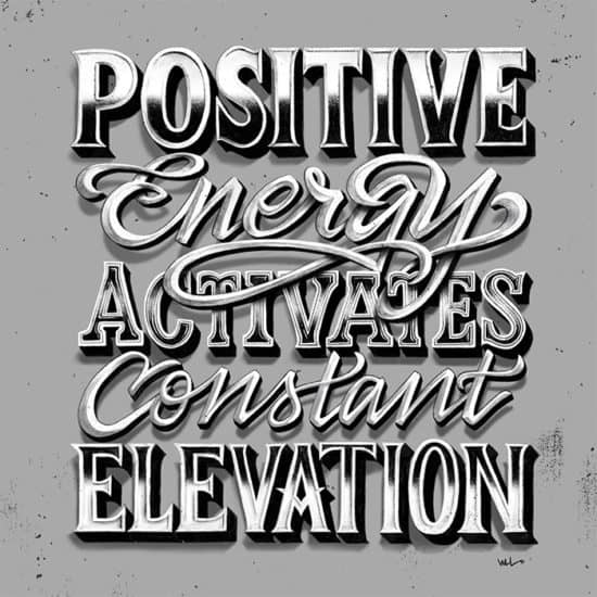 Designer Mike artwork positive energy