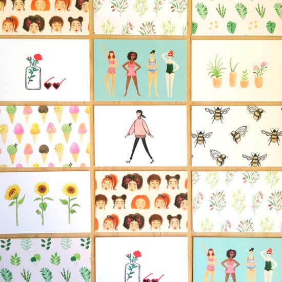 Mosaic of Andrina Menon postcards